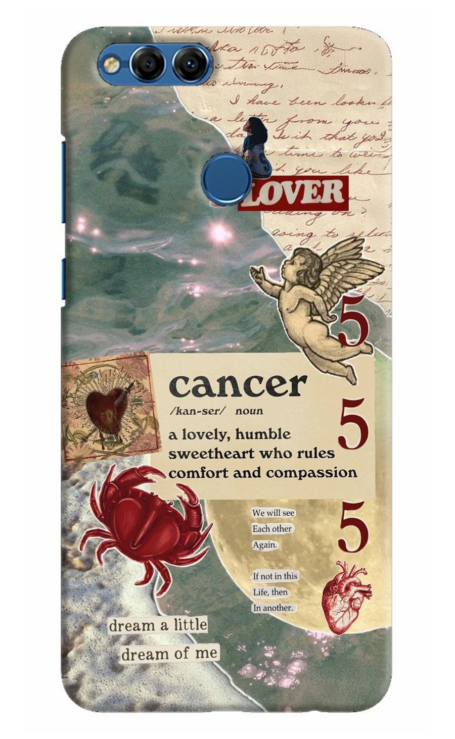 Cancer Zodiac Honor 7X Back Cover, Hard case