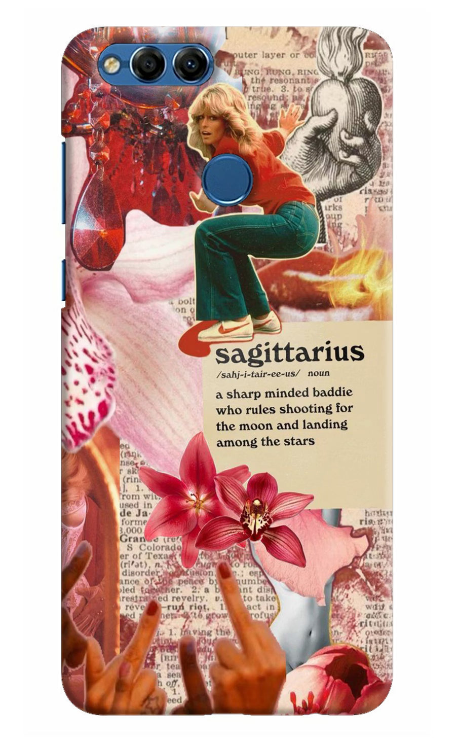 Sagittarius Zodiac Honor 7X Back Cover, Hard case