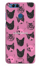 Pink Cats Honor 7X Hard Case Back Cover by Casekaro