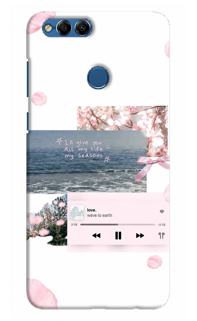 Wave to earth Honor 7X Hard Case Back Cover by Casekaro