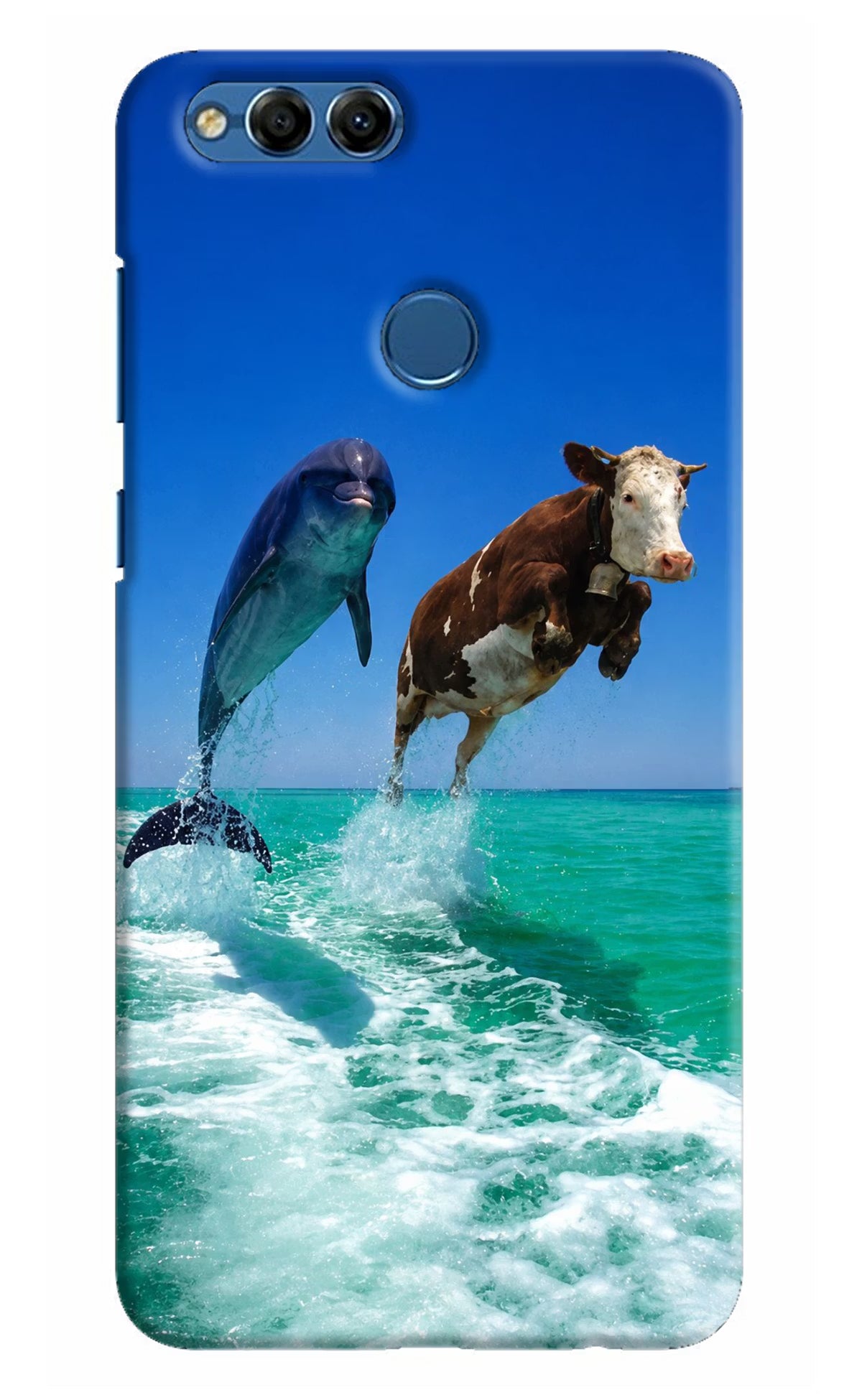Dolphin vs Cow Honor 7X Back Cover