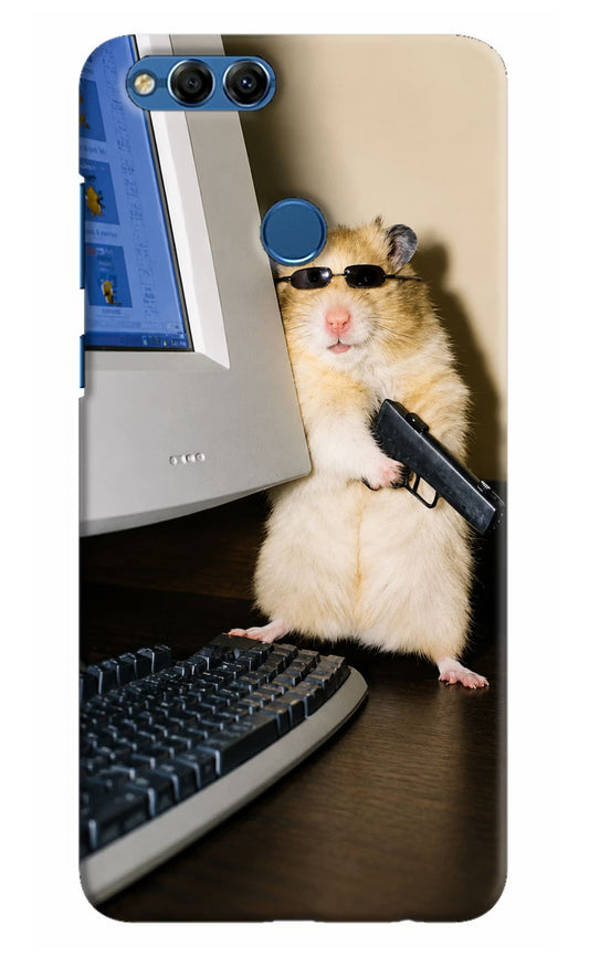 Hacker Hamster Honor 7X Back Cover