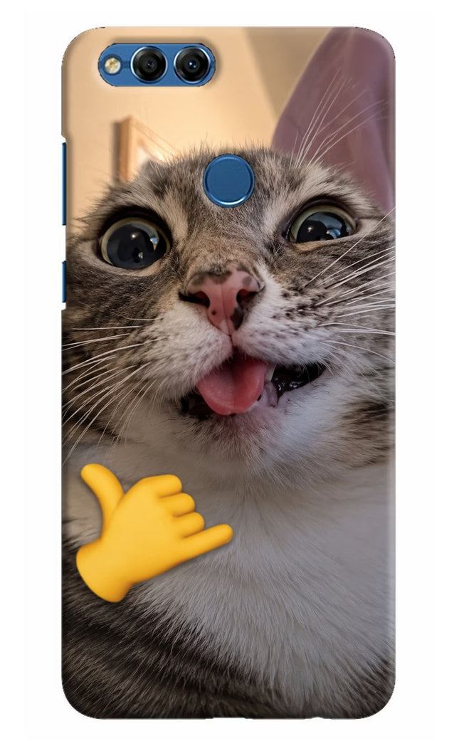 Silly Cat Call Honor 7X Hard Case Back Cover by Casekaro