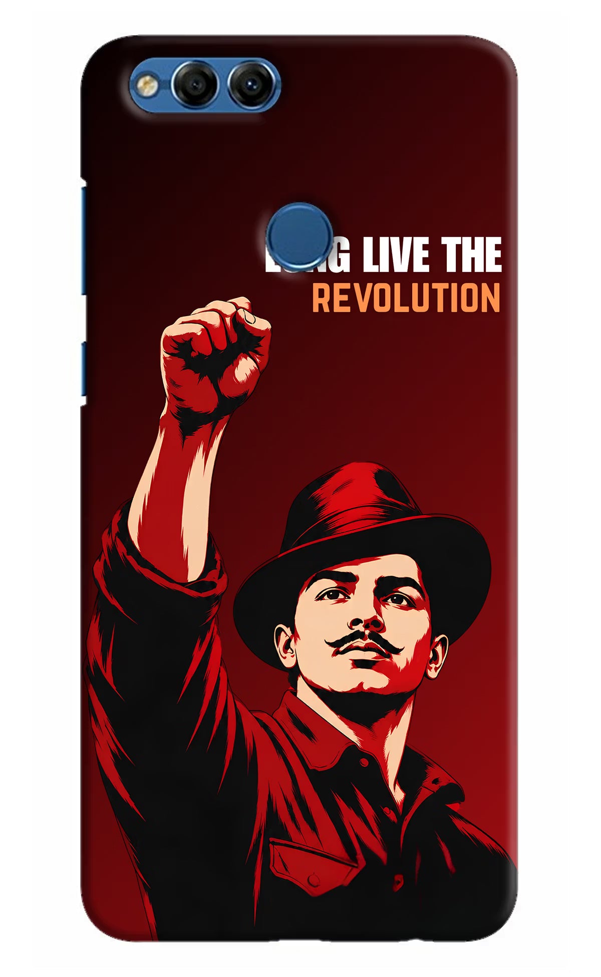 Bhagat Singh Revolution Honor 7X Back Cover