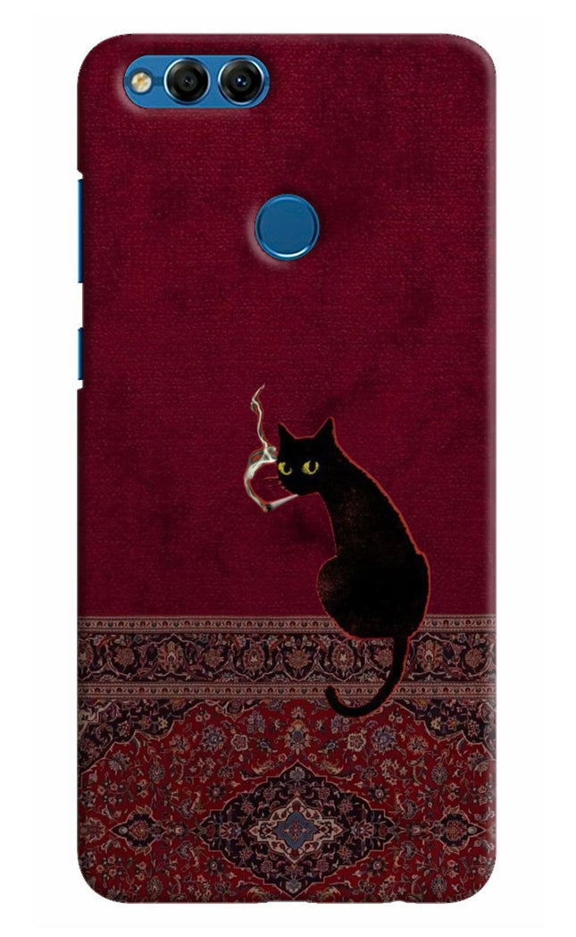 Midnight Cat Honor 7X Hard Case Back Cover by Casekaro