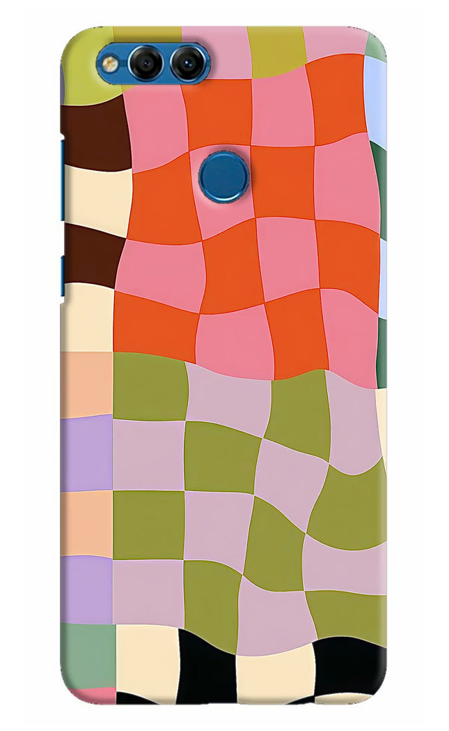 Wavy Grid Honor 7X Hard Case Back Cover by Casekaro