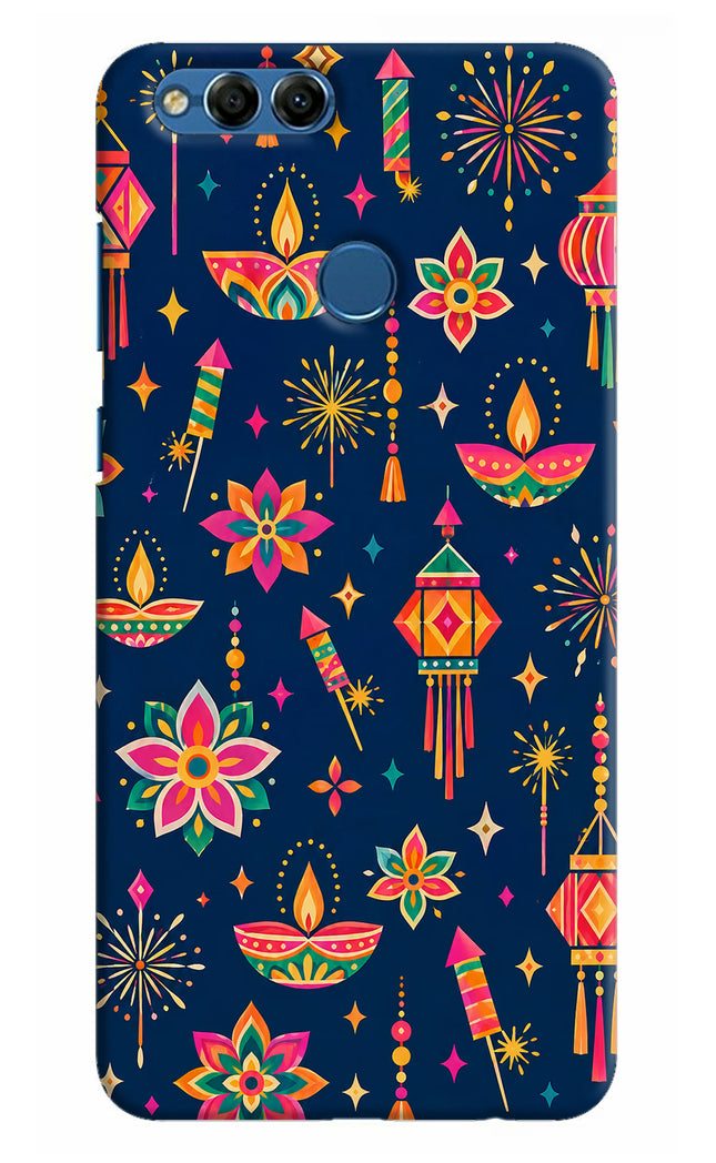 Festive Pop Honor 7X Hard Case Back Cover by Casekaro
