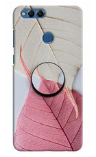 White Pink Leaf Honor 7X Pop Case by Casekaro