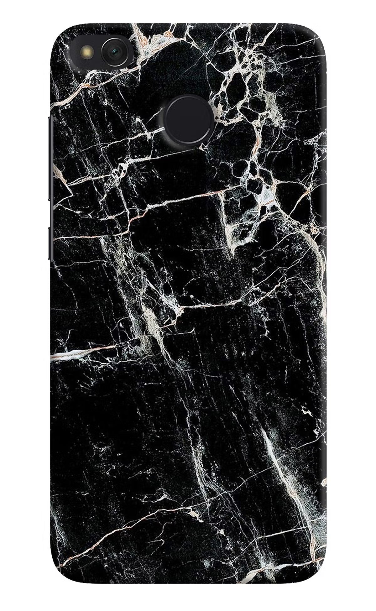 Black Marble Texture Redmi 4 Hard Case Back Cover by Casekaro