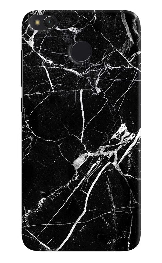 Black Marble Pattern Redmi 4 Hard Case Back Cover by Casekaro