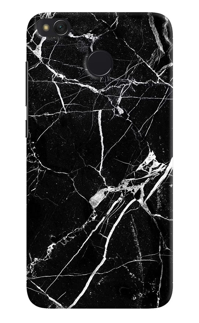 Black Marble Pattern Redmi 4 Hard Case Back Cover by Casekaro