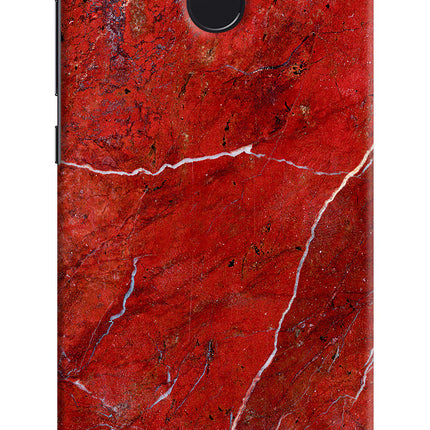 Red Marble Design Redmi 4 Hard Case Back Cover by Casekaro