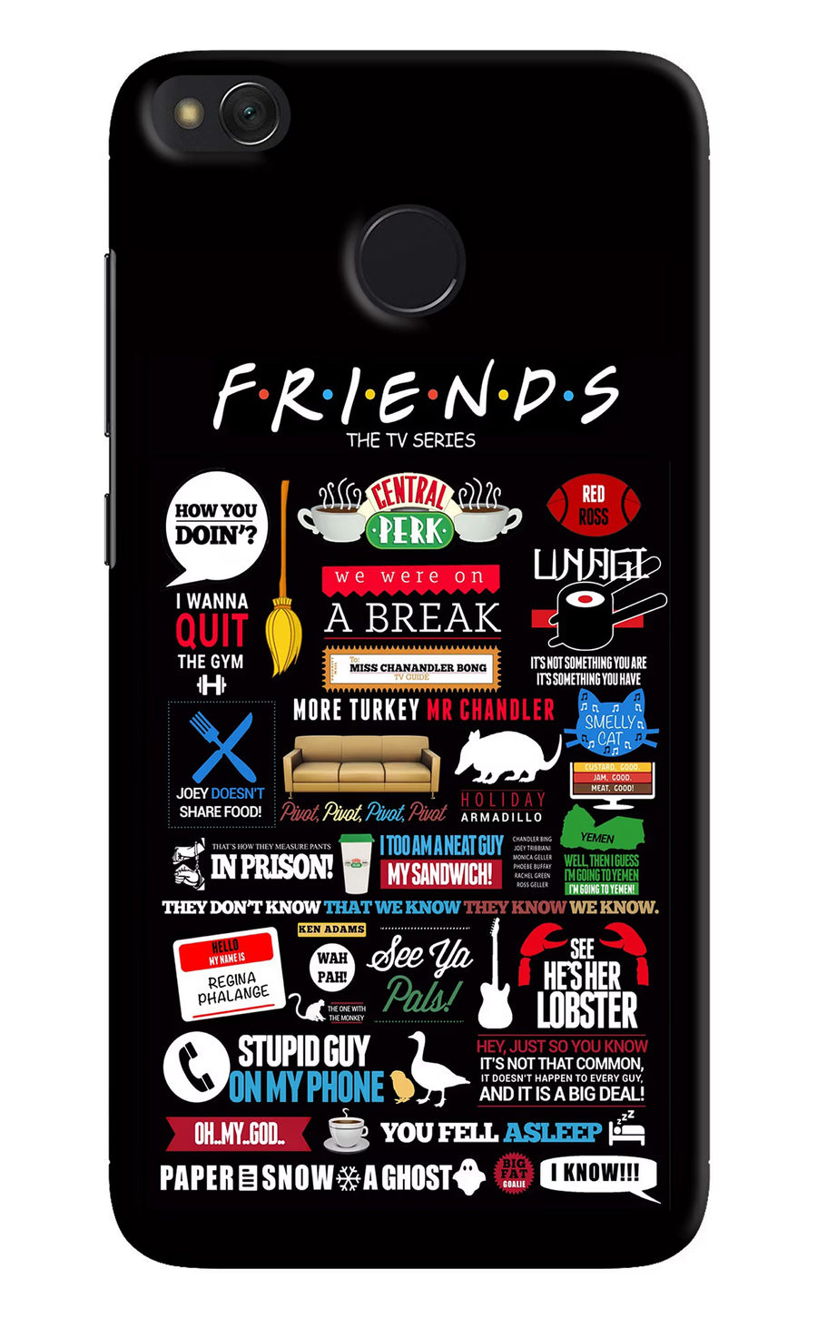FRIENDS Redmi 4 Back Cover, Hard case