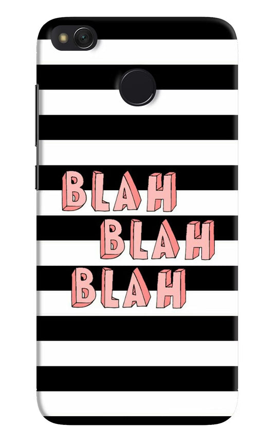 Blah Blah Blah Redmi 4 Hard Case Back Cover by Casekaro