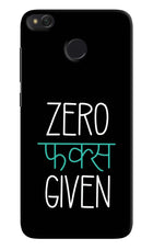 Zero Fucks Given Redmi 4 Hard Case Back Cover by Casekaro