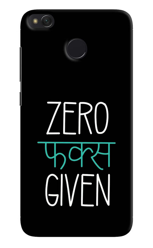 Zero Fucks Given Redmi 4 Hard Case Back Cover by Casekaro
