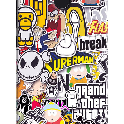 Sticker Bomb Redmi 4 Hard Case Back Cover by Casekaro