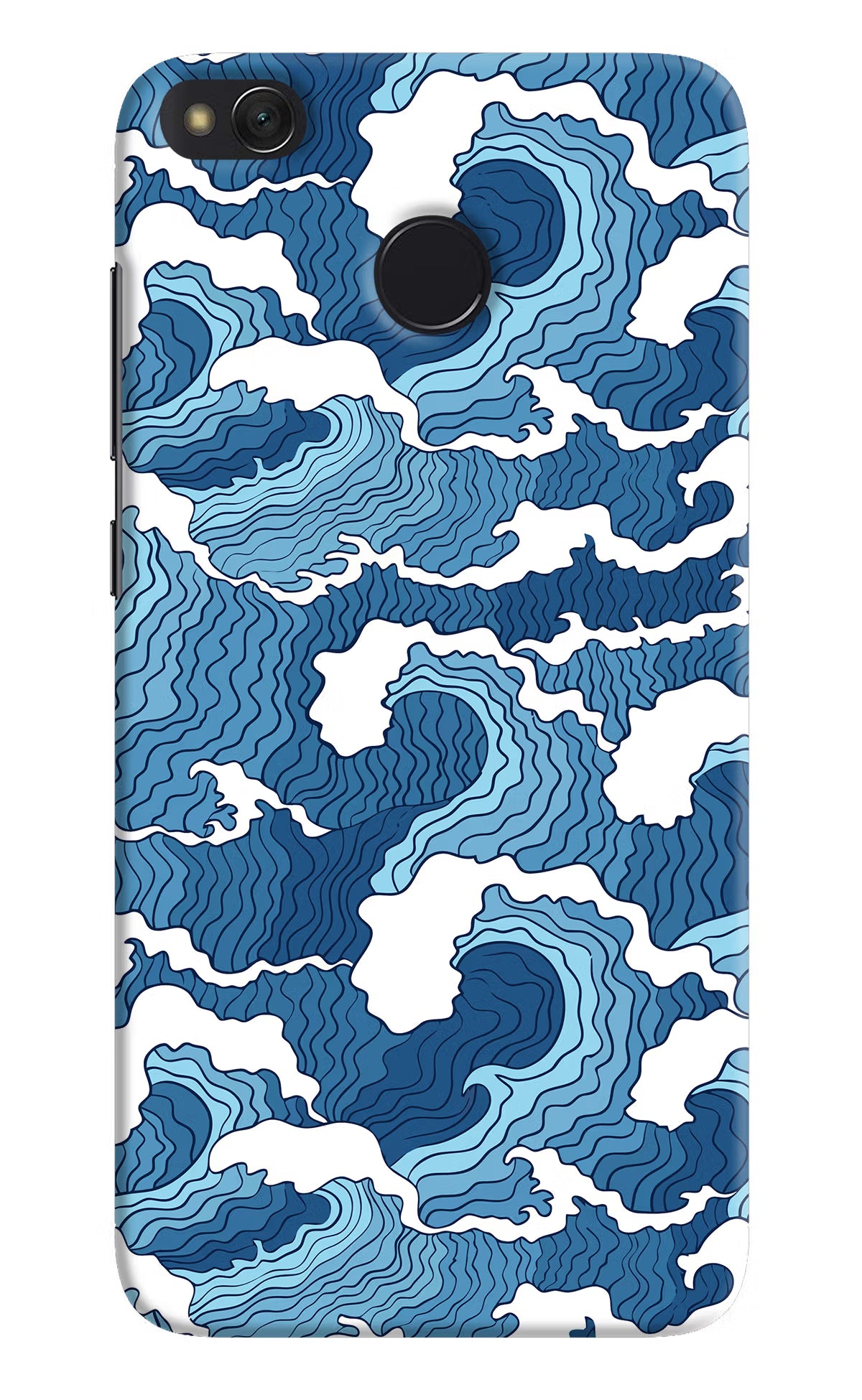 Blue Waves Redmi 4 Hard Case Back Cover by Casekaro