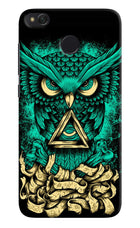 Green Owl Redmi 4 Hard Case Back Cover by Casekaro