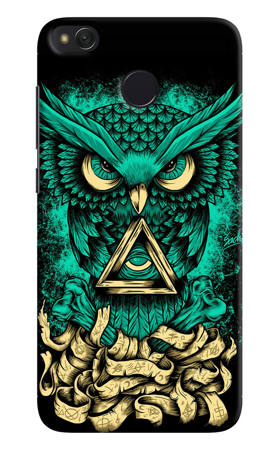 Green Owl Redmi 4 Back Cover, Hard case