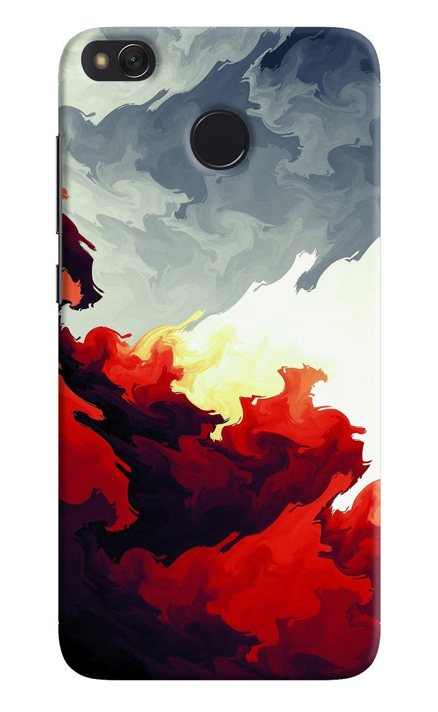 Fire Cloud Redmi 4 Back Cover, Hard case