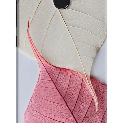 White Pink Leaf Redmi 4 Hard Case Back Cover by Casekaro