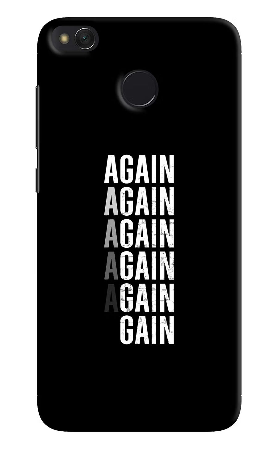 Again Again Gain Redmi 4 Back Cover, Hard case