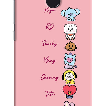 BTS names Redmi 4 Hard Case Back Cover by Casekaro