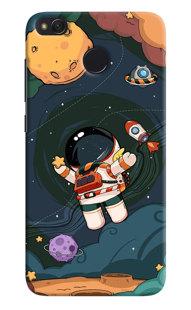 Cartoon Astronaut Redmi 4 Hard Case Back Cover by Casekaro