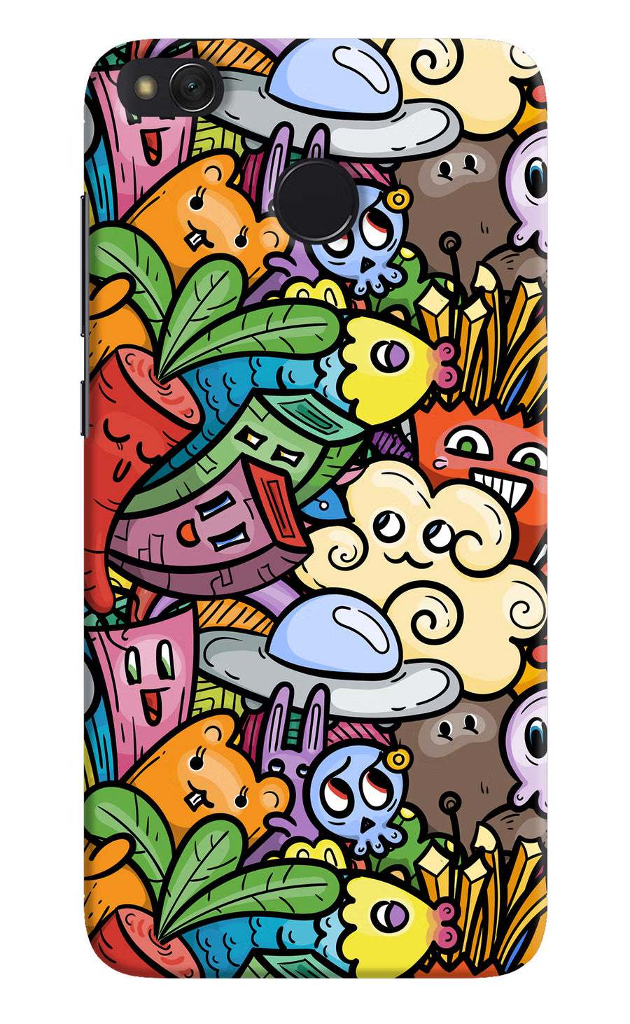 Veggie Doodle Redmi 4 Back Cover, Hard case