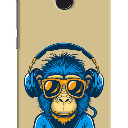 Monkey Headphone Redmi 4 Hard Case Back Cover by Casekaro