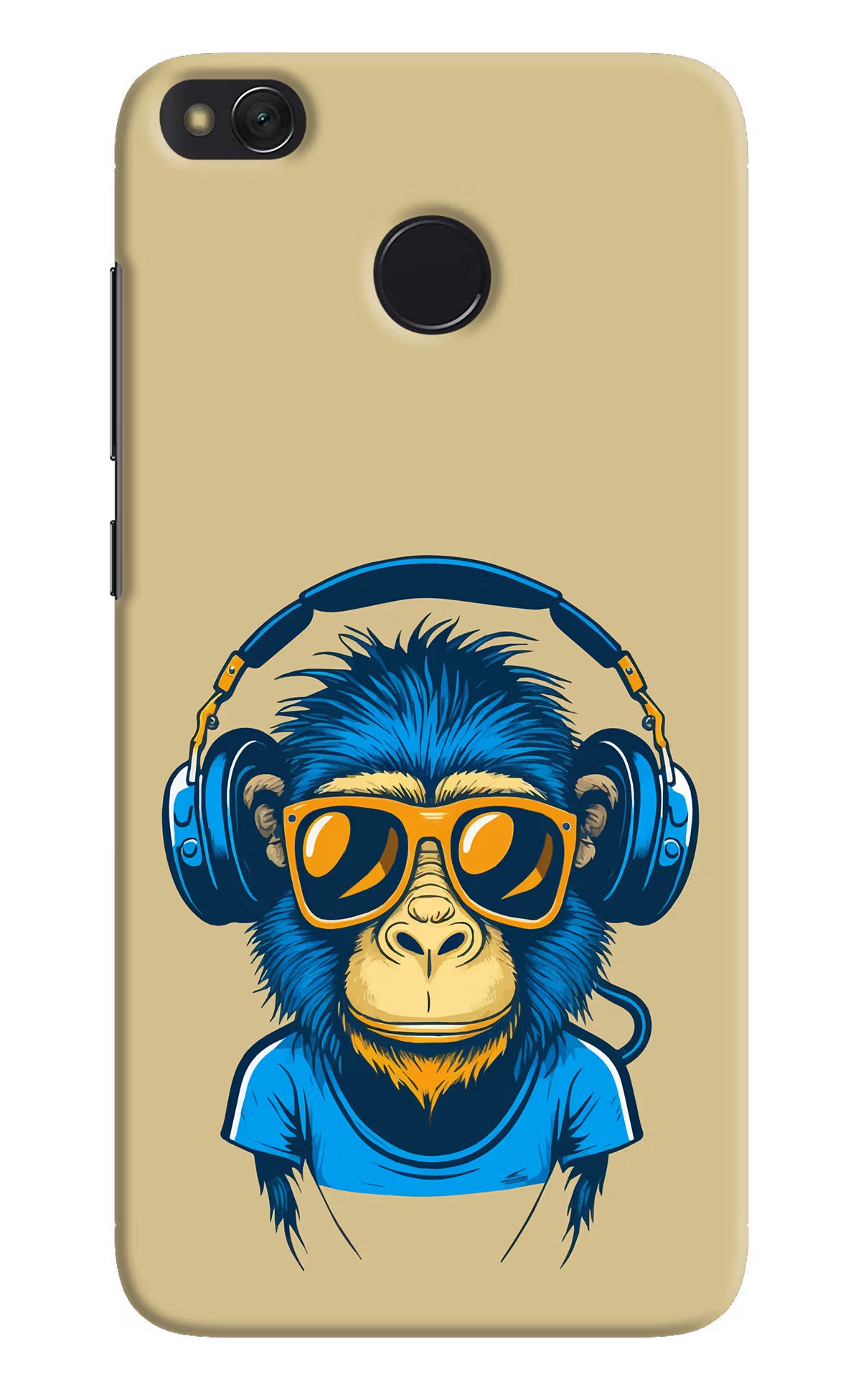 Monkey Headphone Redmi 4 Hard Case Back Cover by Casekaro