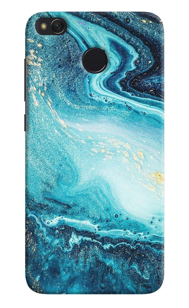 Blue Glitter Marble Redmi 4 Hard Case Back Cover by Casekaro