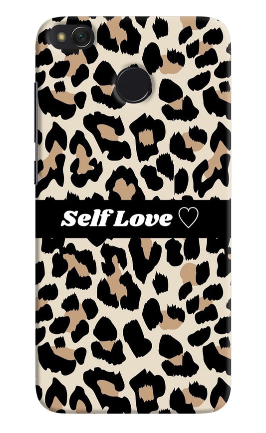 Leopard Print Self Love Redmi 4 Back Cover