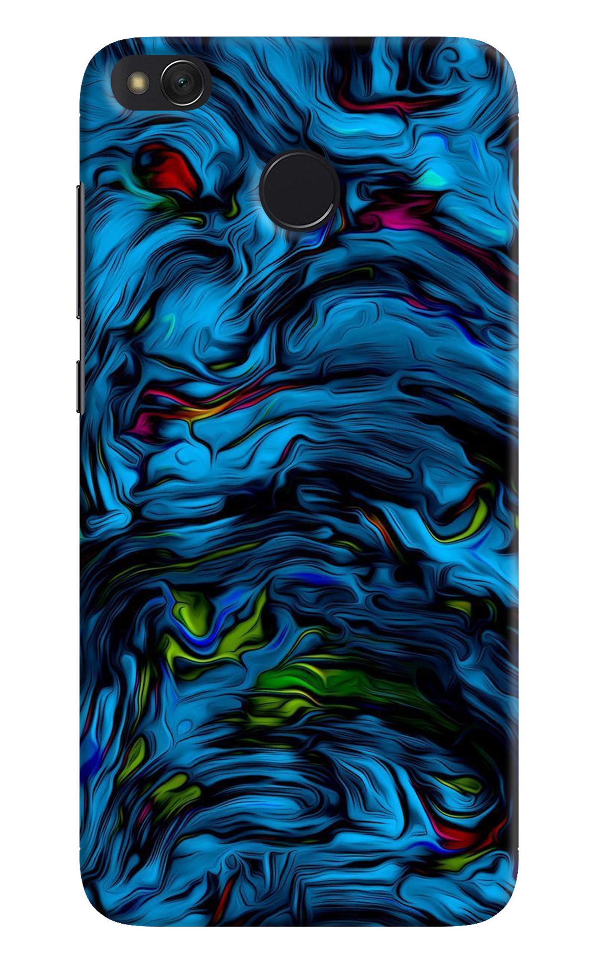 Dark Blue Abstract Redmi 4 Back Cover