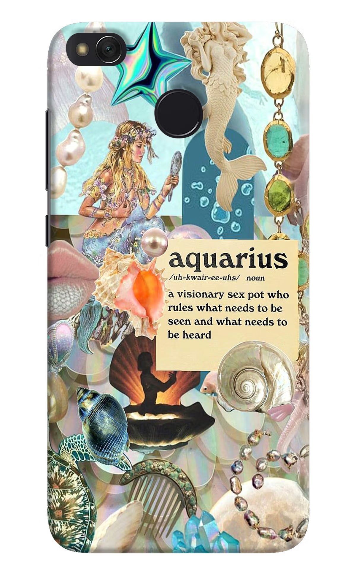 Aquarius Zodiac Redmi 4 Hard Case Back Cover by Casekaro