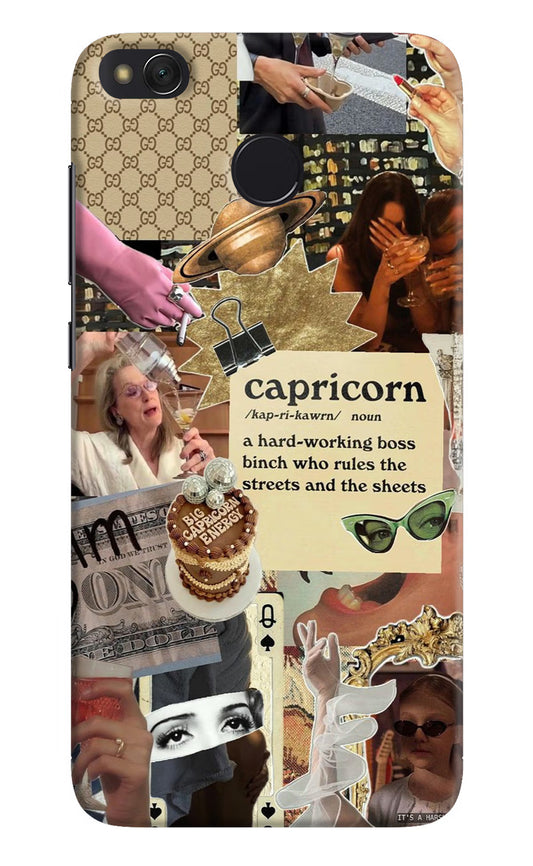 Capricorn Zodiac Redmi 4 Hard Case Back Cover by Casekaro