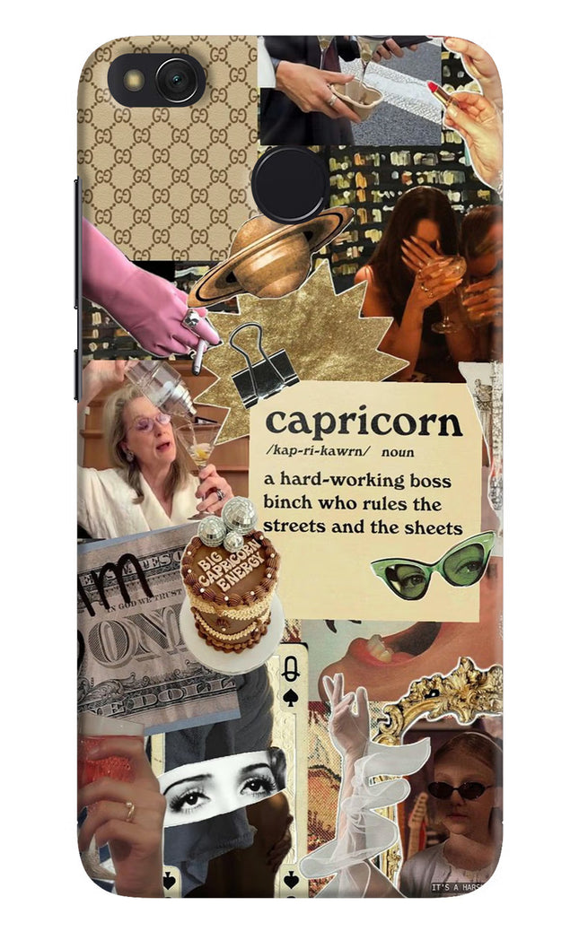 Capricorn Zodiac Redmi 4 Hard Case Back Cover by Casekaro