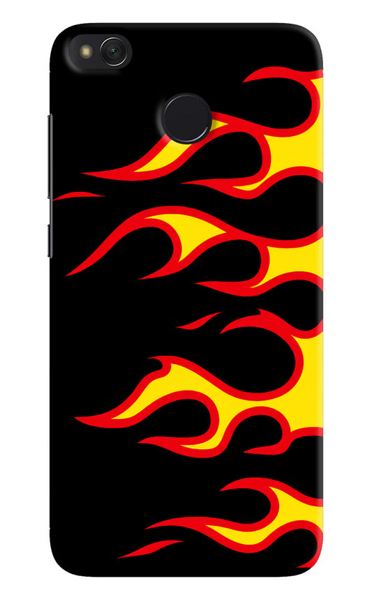 Side Sweep Flames Redmi 4 Hard Case Back Cover by Casekaro