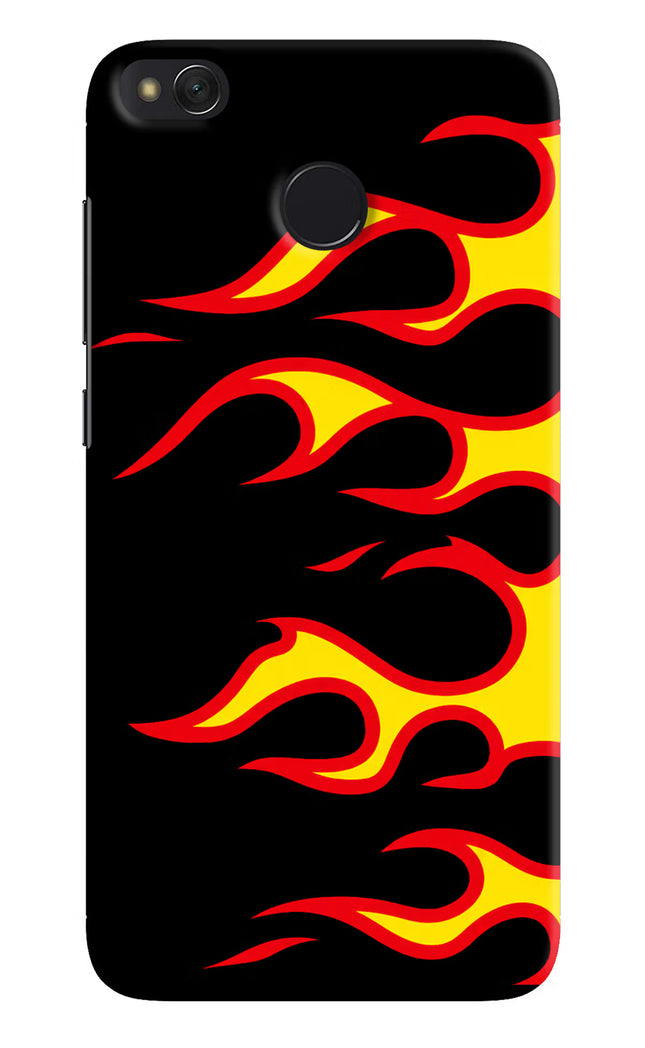 Side Sweep Flames Redmi 4 Hard Case Back Cover by Casekaro