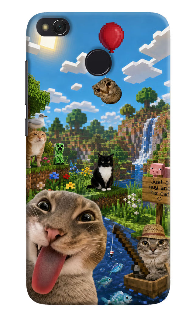 Minecraft Cat Chaos Redmi 4 Hard Case Back Cover by Casekaro