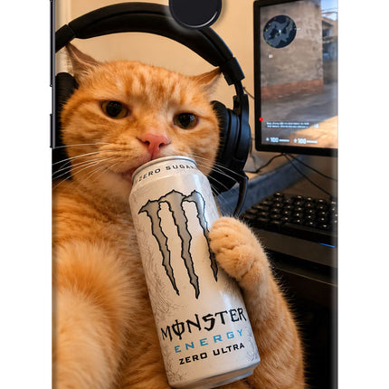 Gamer Cat Energy Redmi 4 Hard Case Back Cover by Casekaro