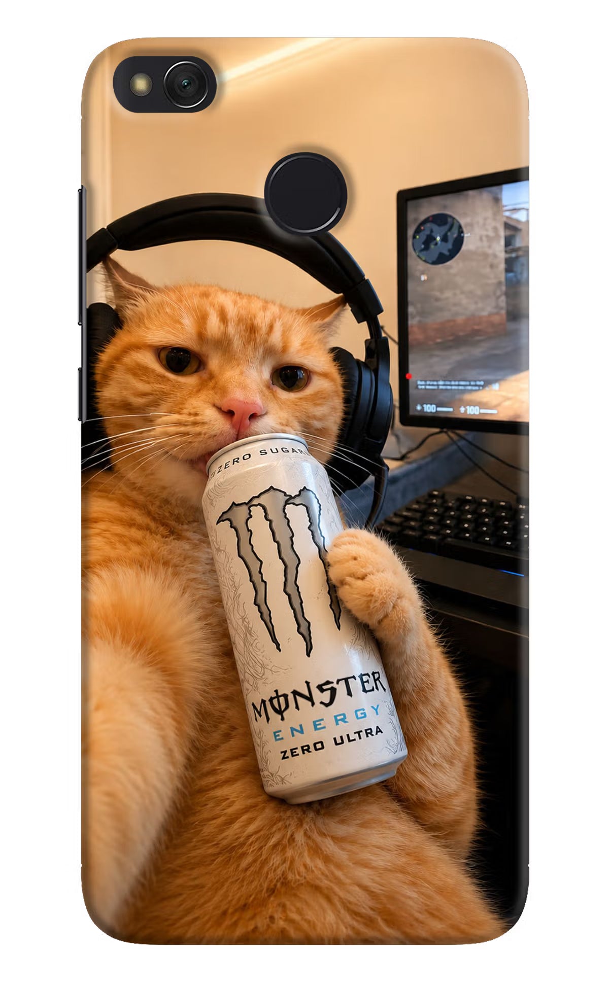 Gamer Cat Energy Redmi 4 Back Cover