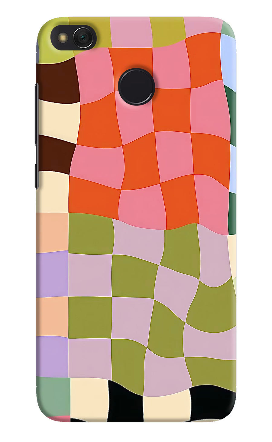 Wavy Grid Redmi 4 Back Cover, Hard case