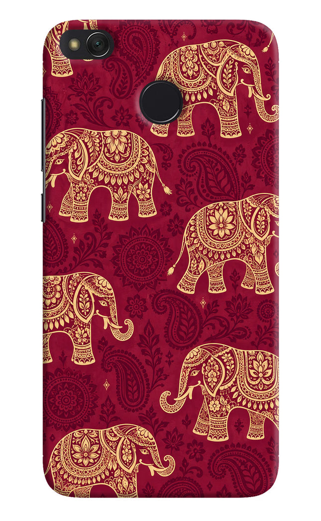 Maroon Elephant Redmi 4 Hard Case Back Cover by Casekaro