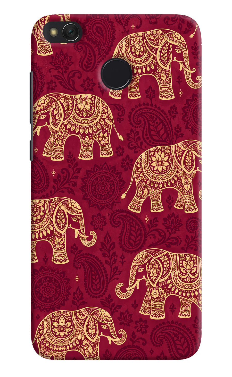 Maroon Elephant Redmi 4 Back Cover, Hard case