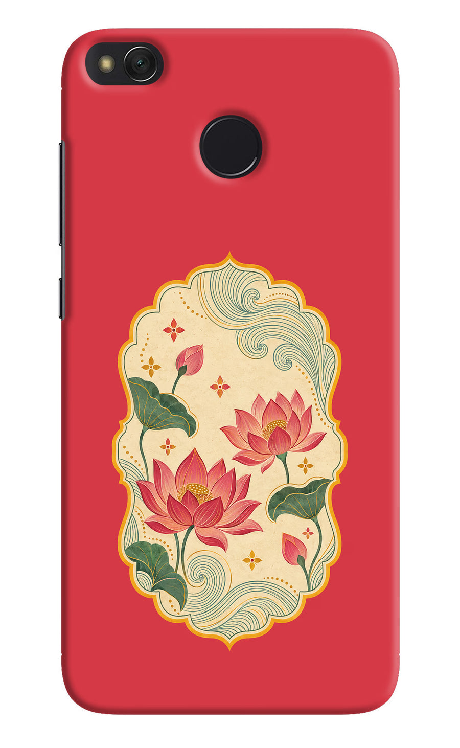Pink Lotus Redmi 4 Back Cover, Hard case