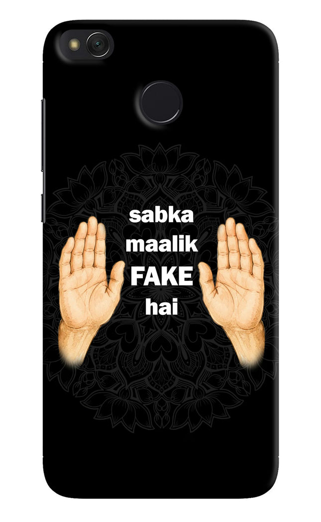 Sabka Malik Fake Redmi 4 Hard Case Back Cover by Casekaro