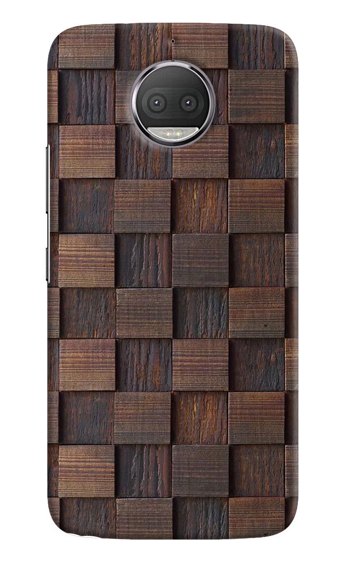 Wooden Cube Design Moto G5S plus Hard Case Back Cover by Casekaro