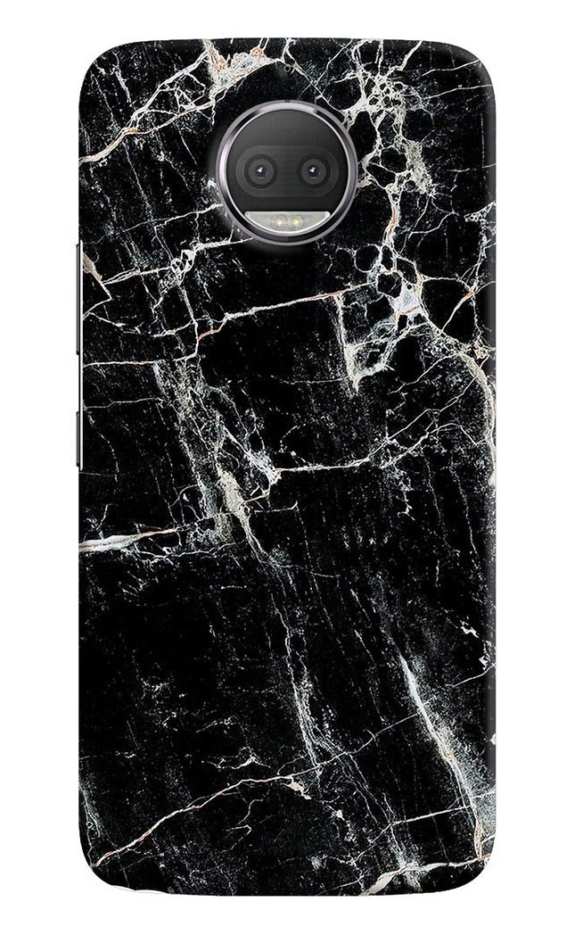 Black Marble Texture Moto G5S plus Hard Case Back Cover by Casekaro